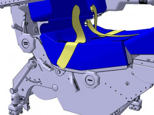 Detailed PILOT SEAT assy 3D Model