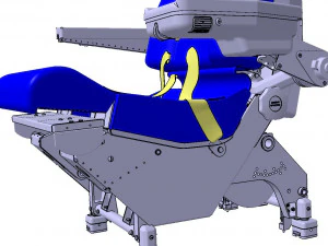 Detailed PILOT SEAT assy 3D Model