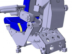 Detailed PILOT SEAT assy 3D Model