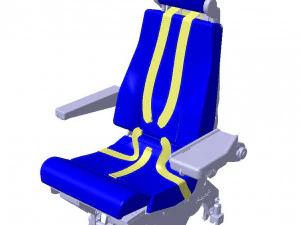 Gedetailleerde PILOT SEAT-eenheid 3D Model