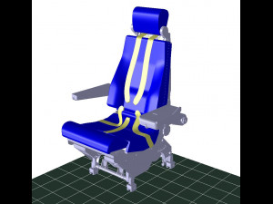 Detailed PILOT SEAT assy 3D Модель