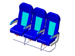 DETAILED TRIPLE SEAT 3D मॉडल