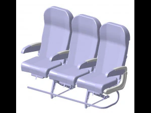 DETAILED TRIPLE SEAT 3D Model
