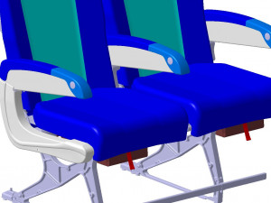 Detailed PASSENGER ECONOMY CLASS SEATING Modèle 3D