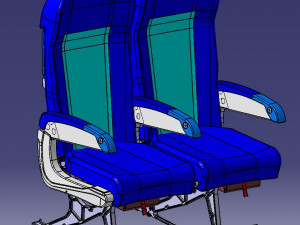 Detailed PASSENGER ECONOMY CLASS SEATING Modèle 3D