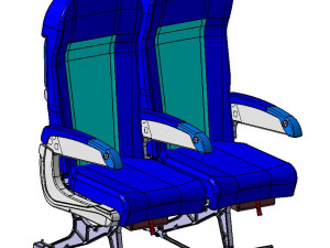 Detailed PASSENGER ECONOMY CLASS SEATING Modèle 3D