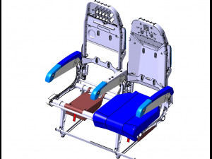 Detailed PASSENGER ECONOMY CLASS SEATING Modèle 3D