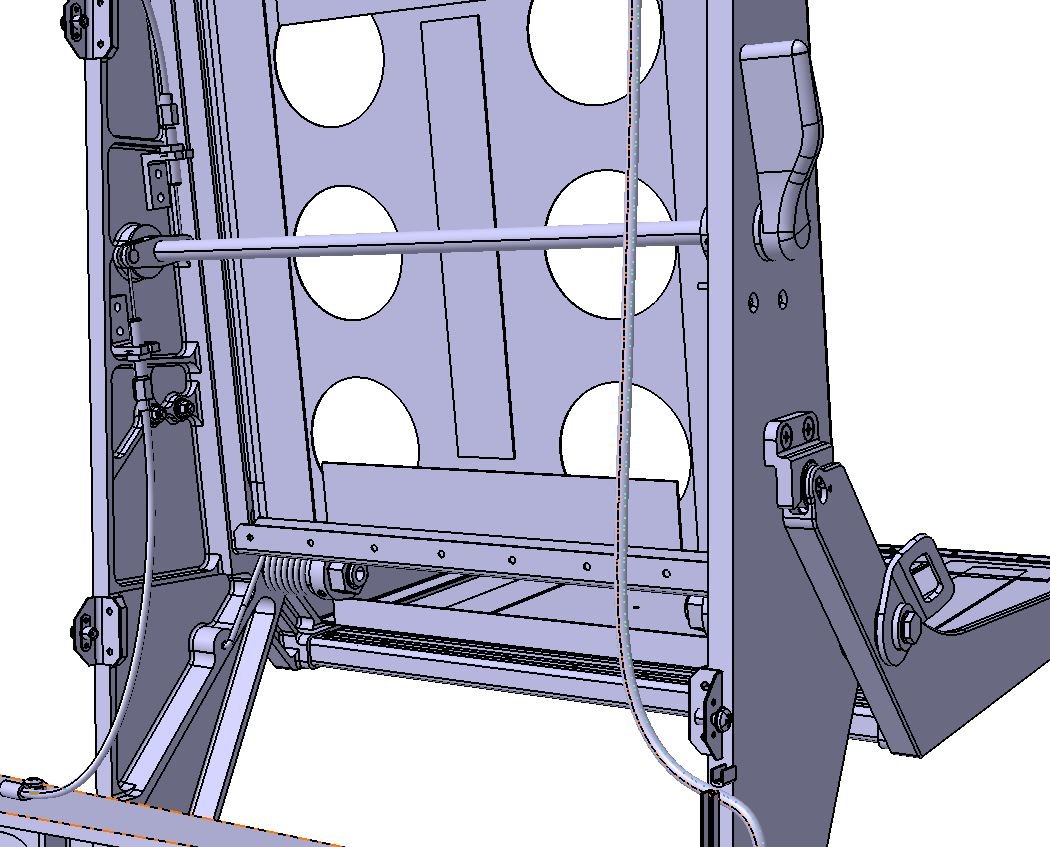 Folding Seats 3d model. Aircraft Observer Seat.