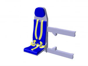 Gedetailleerde waarnemersstoel 3D Model