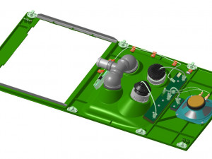 Detailed PASSENGER SERVICE UNIT assy 3D Модель