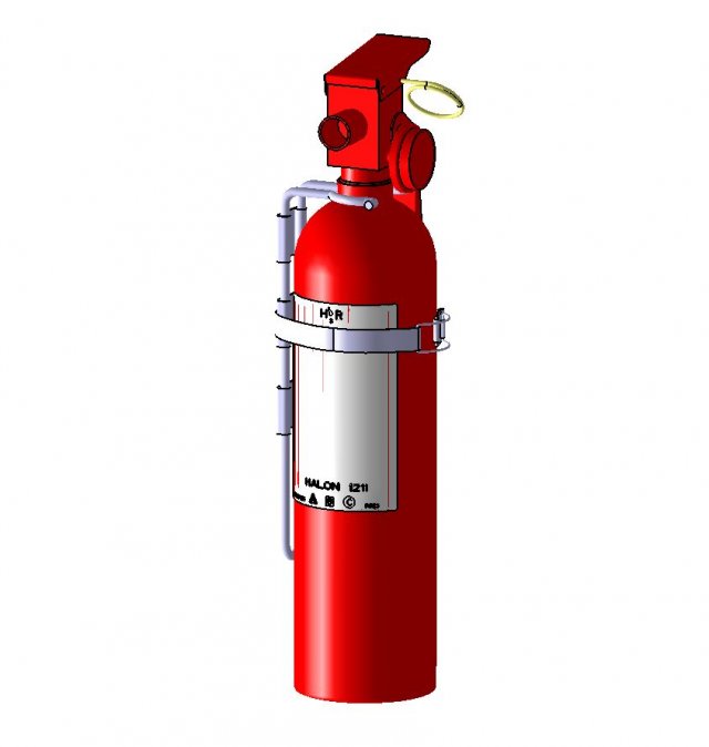 Detailed FIRE EXTINGUISHER assy 3D-Modell .c4d .max .obj .3ds .fbx .stl .blend 