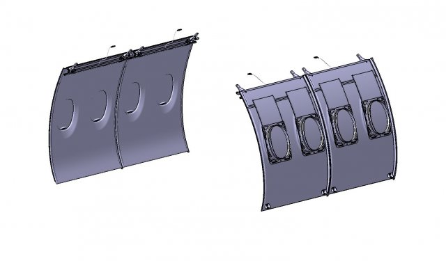 DETAILED AIRCRAFT SIDEWALL PANELS Modello 3D .c4d .max .obj .3ds .fbx .stl .blend 