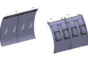 GEDETAILLEERDE ZIJWANDPANELEN VAN VLIEGTUIGEN 3D Model