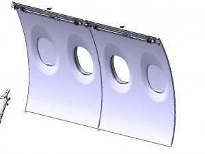 DETAILED AIRCRAFT SIDEWALL PANELS 3D Model