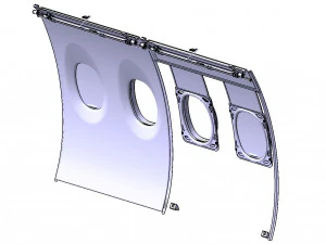 DETAILED AIRCRAFT SIDEWALL PANELS 3D Model