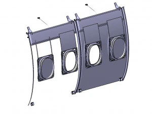 DETAILED AIRCRAFT SIDEWALL PANELS 3D Model