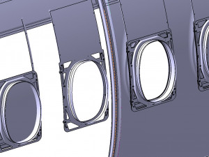 DETAILED AIRCRAFT SIDEWALL PANELS Modello 3D