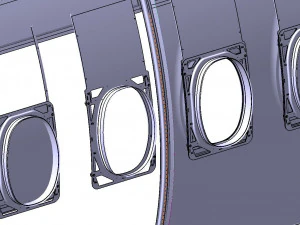 DETAILED AIRCRAFT SIDEWALL PANELS 3D Model
