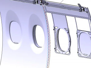 DETAILED AIRCRAFT SIDEWALL PANELS 3D Model