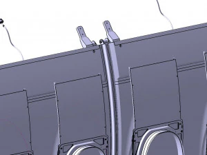 DETAILED AIRCRAFT SIDEWALL PANELS 3D Model