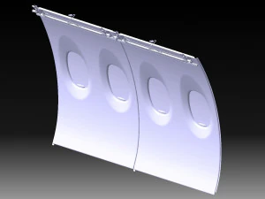 DETAILED AIRCRAFT SIDEWALL PANELS 3D Model