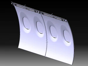 DETAILED AIRCRAFT SIDEWALL PANELS 3D Model
