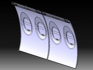DETAILED AIRCRAFT SIDEWALL PANELS 3D Model