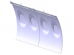 DETAILED AIRCRAFT SIDEWALL PANELS 3D Model