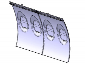 DETAILED AIRCRAFT SIDEWALL PANELS Modello 3D