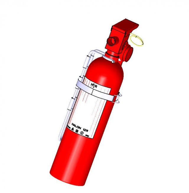 Detailed FIRE EXTINGUISHER 3D मॉडल .c4d .max .obj .3ds .fbx .stl .blend 