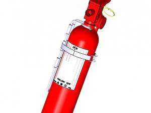 Gedetailleerde BRANDBLUSSER 3D Model