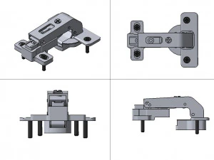 Detailed DOOR HINGE 3D Model
