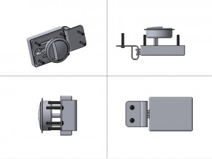 Detailed MECHANICAL MORTISE LOCK 3D Model