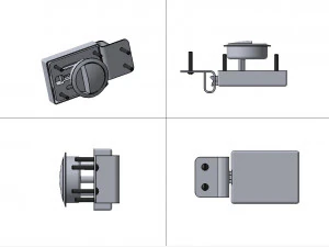 detailed mechanical mortise lock 3D Model