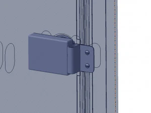 detailed mechanical mortise lock 3D Model