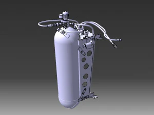 DETAILED CREW OXYGEN SYSTEM 3D Model