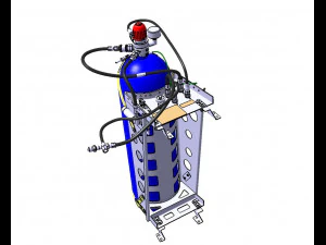 DETAILED CREW OXYGEN SYSTEM 3D Model
