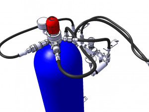 DETAILED CREW OXYGEN SYSTEM 3D Model