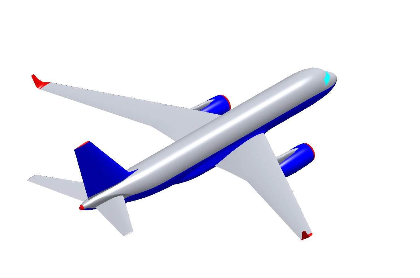 CIVIL AIRCRAFT 3D Model .c4d .max .obj .3ds .fbx .stl .blend 