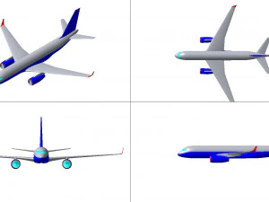 CIVIL AIRCRAFT 3D Model