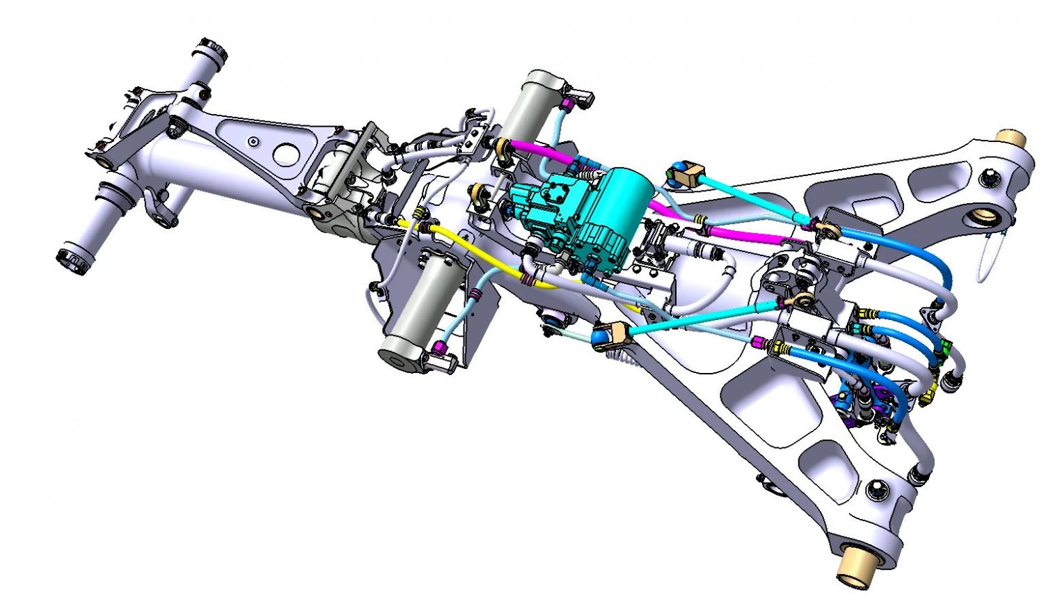 FRONT LANDING GEAR 3D Model .c4d .max .obj .3ds .fbx .stl .blend