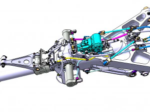 FRONT LANDING GEAR 3D Model