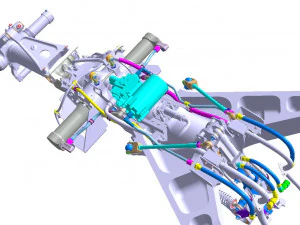 FRONT LANDING GEAR 3D Model