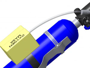 PORTABLE OXYGEN UNIT 3D Model