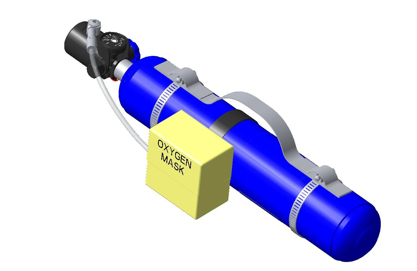 PORTABLE OXYGEN UNIT 3D Model .c4d .max .obj .3ds .fbx .stl .blend