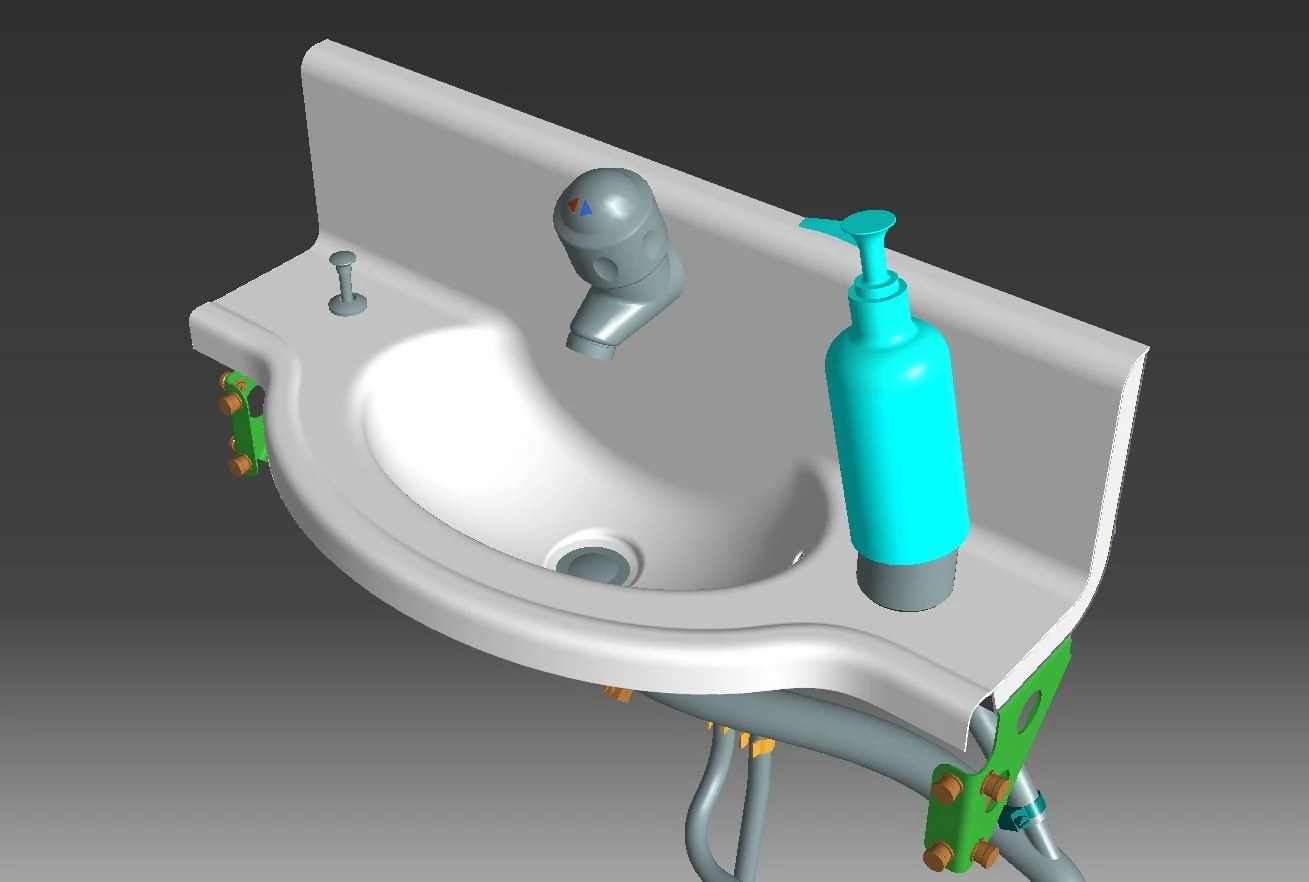 SINK ASSY 3D Model .c4d .max .obj .3ds .fbx .stl .blend 