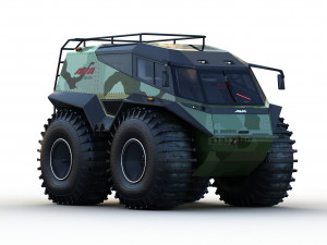 Concept of a floating all-terrain vehicle 3D Model