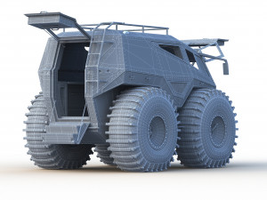 Concept of a floating all-terrain vehicle 3D Model