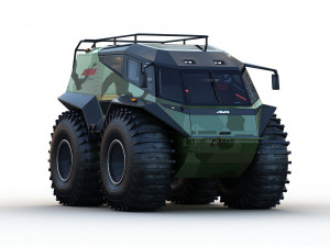 Concept of a floating all-terrain vehicle 3D Model