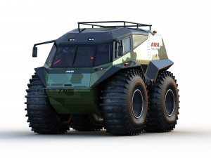 Concept of a floating all-terrain vehicle 3D Model